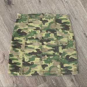 FREE PEOPLE camo skirt